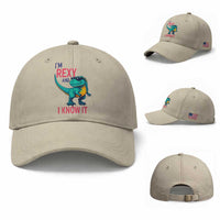 Funny Dinosaur Baseball Cap I Am Rexy And I Know It