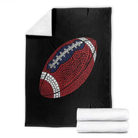 Patriotic Polka Dot Football Throw Blanket Dot Day Gift