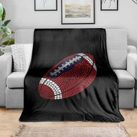 Patriotic Polka Dot Football Throw Blanket Dot Day Gift