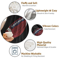 Patriotic Polka Dot Football Throw Blanket Dot Day Gift