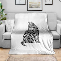 Polka Dot Black Cat Throw Blanket International Dot Day Gift