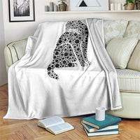 Polka Dot Black Cat Throw Blanket International Dot Day Gift