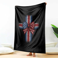 Dot Day Christian Throw Blanket Patriotic Polka Dot Cross