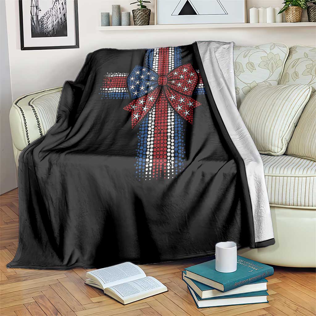 Dot Day Christian Throw Blanket Patriotic Polka Dot Cross