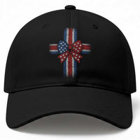 Dot Day Christian Baseball Cap Patriotic Polka Dot Cross