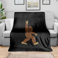 Funny Polka Dot Bigfoot Rock On Throw Blanket Dot Day Gift