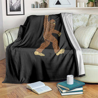 Funny Polka Dot Bigfoot Rock On Throw Blanket Dot Day Gift