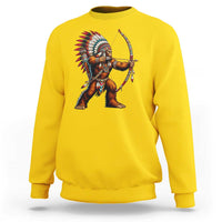 Native American Bigfoot Chief Sweatshirt Forest Warrior Pride Graphic