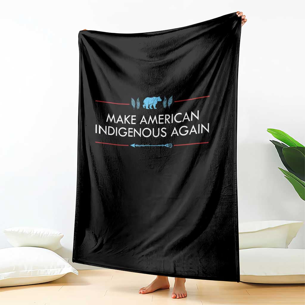 Make America Indigenous Again Throw Blanket Native Heritage Pride