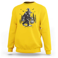 Funny Halloween Gift Sweatshirt Bigfoot Witch Costume - Wonder Print Shop