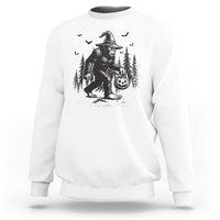 Funny Halloween Gift Sweatshirt Bigfoot Witch Costume - Wonder Print Shop