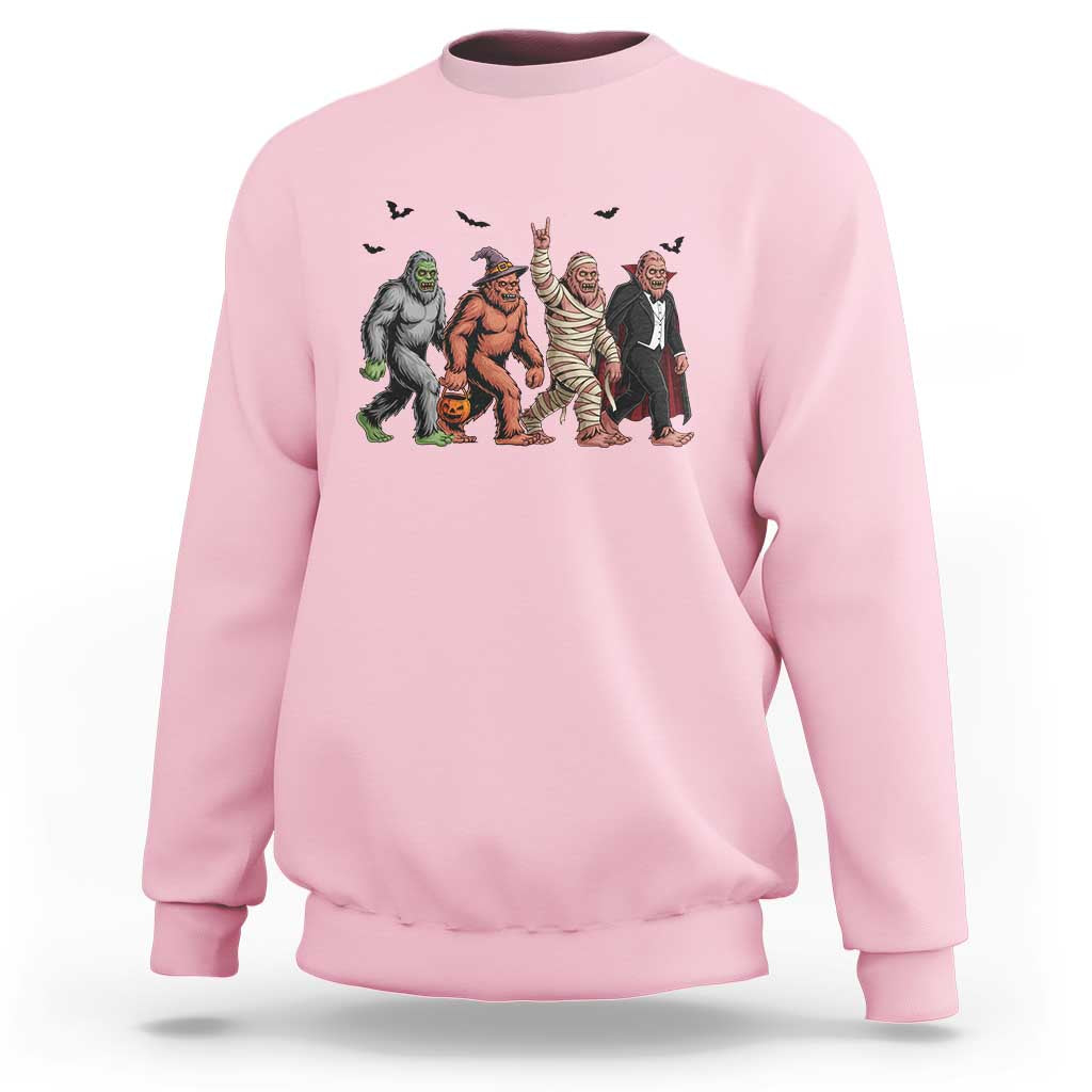 Funny Halloween Sweatshirt Bigfoot Monster Cosplay Characters - Wonder Print Shop