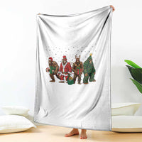 Bigfoot Christmas Cosplay Throw Blanket Funny Holiday Gift - Wonder Print Shop