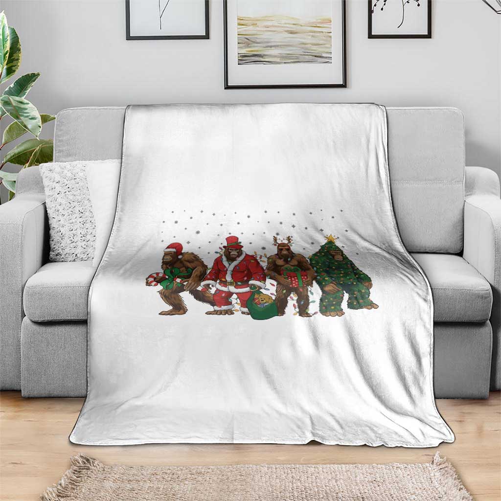 Bigfoot Christmas Cosplay Throw Blanket Funny Holiday Gift - Wonder Print Shop