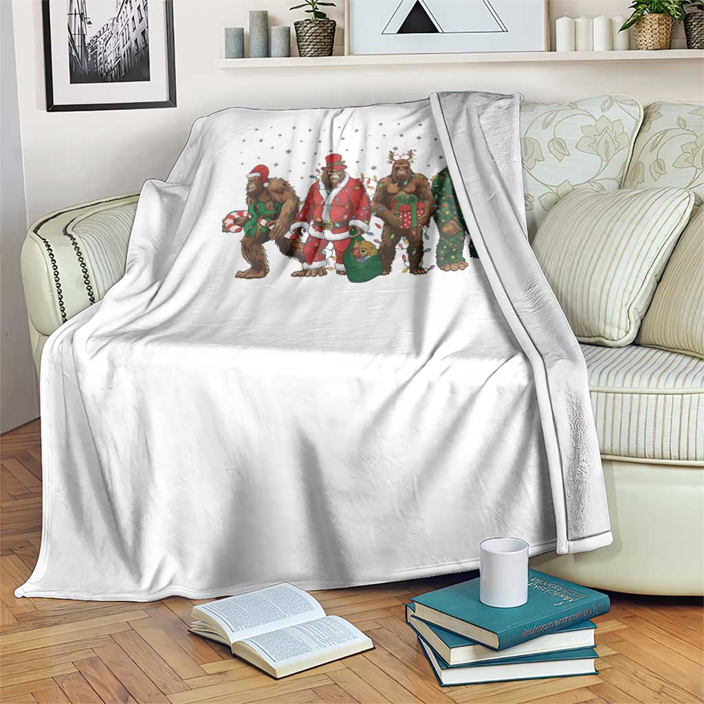Bigfoot Christmas Cosplay Throw Blanket Funny Holiday Gift - Wonder Print Shop