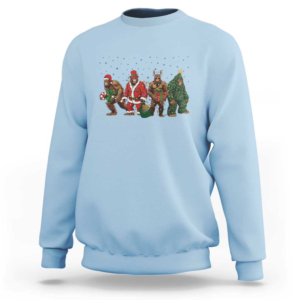 Bigfoot Christmas Cosplay Sweatshirt Funny Holiday Gift - Wonder Print Shop