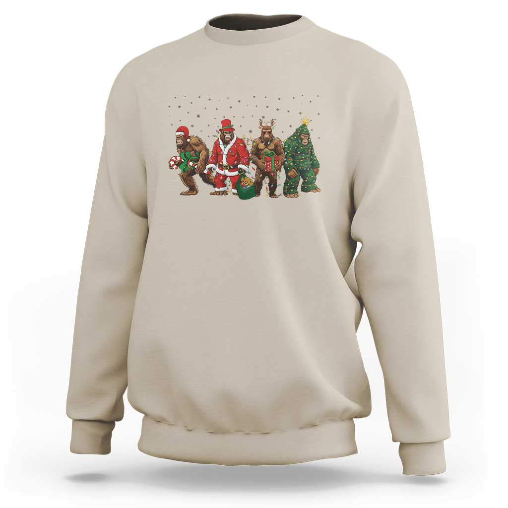 Bigfoot Christmas Cosplay Sweatshirt Funny Holiday Gift - Wonder Print Shop