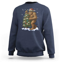 Funny Christmas Sweatshirt Bigfoot Decorating Xmas Tree Gift - Wonder Print Shop