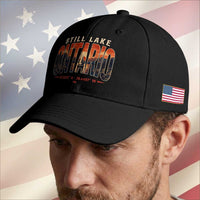 Still Lake Ontario Forever Baseball Cap Vintage Sunset Retro Outdoors Gift