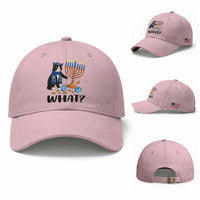 Funny Black Cat Chaos Hanukkah Menorah Gift Baseball Cap