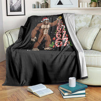 Bigfoot Christmas Tree 67 Throw Blanket Holiday Six Seven Meme Brainrot Gift - Wonder Print Shop