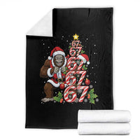 Trending Six Seven Meme Bigfoot Christmas Tree Throw Blanket Holiday Gift - Wonder Print Shop