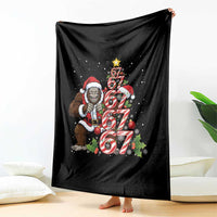 Trending Six Seven Meme Bigfoot Christmas Tree Throw Blanket Holiday Gift - Wonder Print Shop