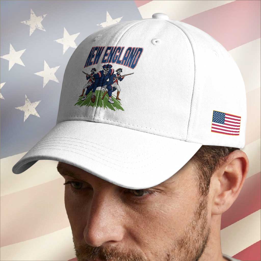 NE Gothic Skeleton Baseball Cap Football Lover Gift