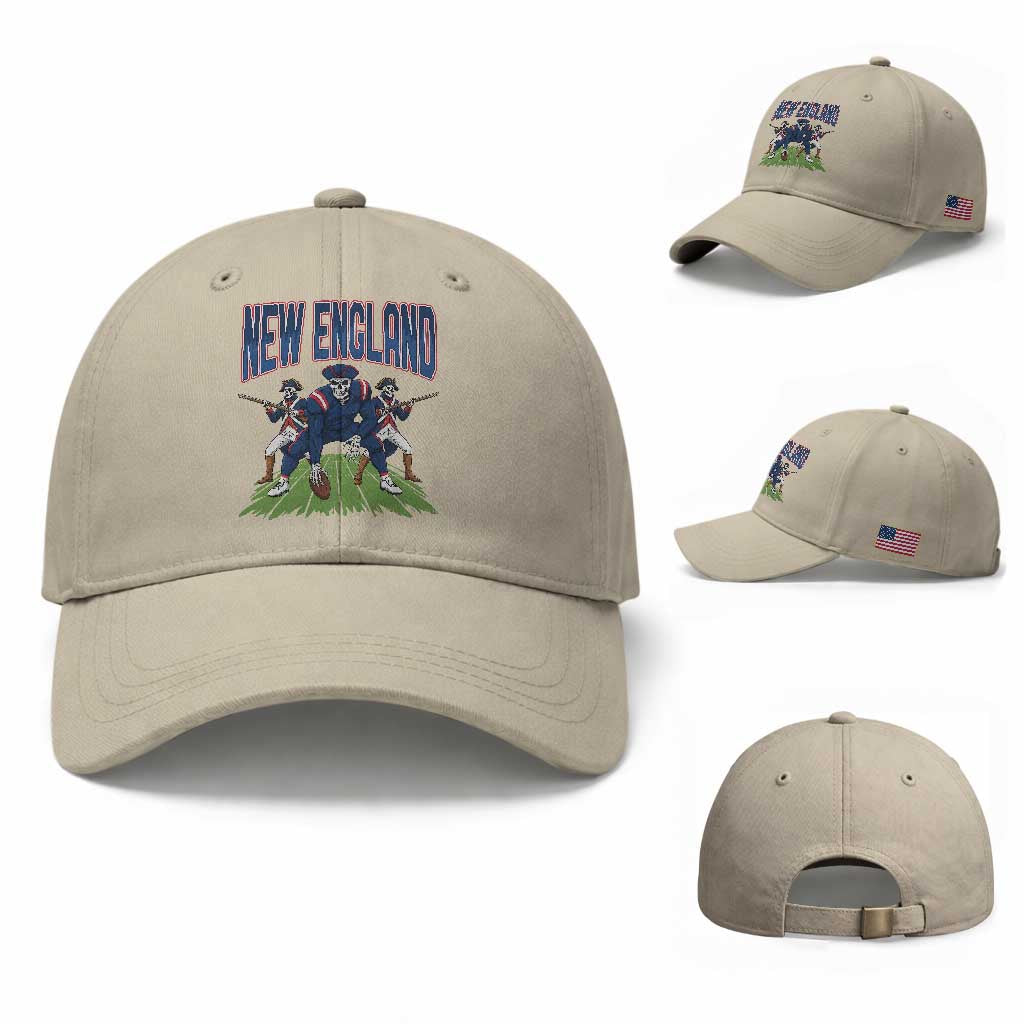 NE Gothic Skeleton Baseball Cap Football Lover Gift