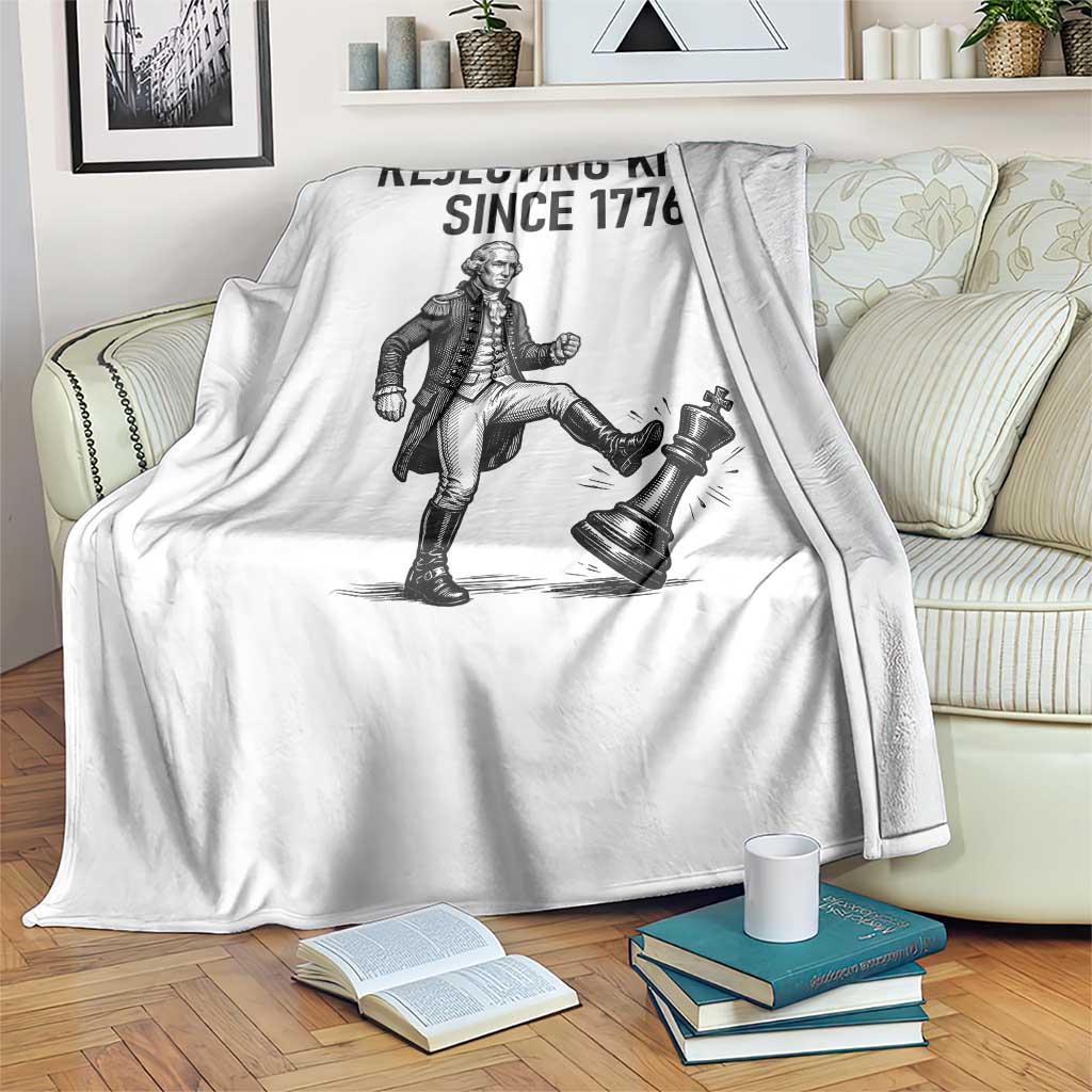 Rejecting Kings Since 1776 Throw Blanket Funny George Washington