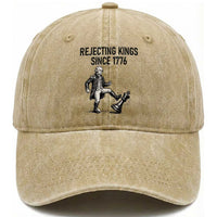 Rejecting Kings Since 1776 Washed Cotton Baseball Cap Funny George Washington