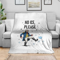 Funny George Washington Throw Blanket No Ice Please