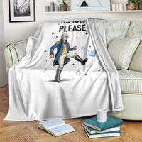 Funny George Washington Throw Blanket No Ice Please
