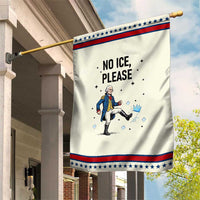 Funny George Washington Garden Flag No Ice Please