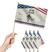 Funny George Washington Patriotic Handheld Flag No Ice Please