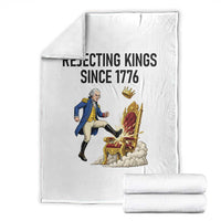 Funny George Washington Protest Throw Blanket Rejecting Kings Since 1776