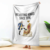 Funny George Washington Protest Throw Blanket Rejecting Kings Since 1776