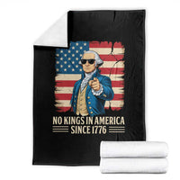 Patriotic George Washington Throw Blanket No Kings In America