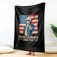 Patriotic George Washington Throw Blanket No Kings In America