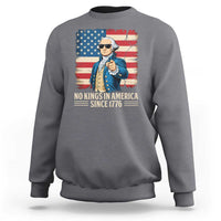 Patriotic George Washington Sweatshirt No Kings In America