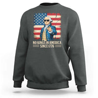 Patriotic George Washington Sweatshirt No Kings In America