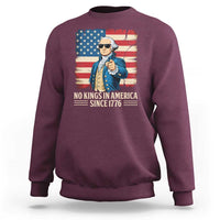 Patriotic George Washington Sweatshirt No Kings In America