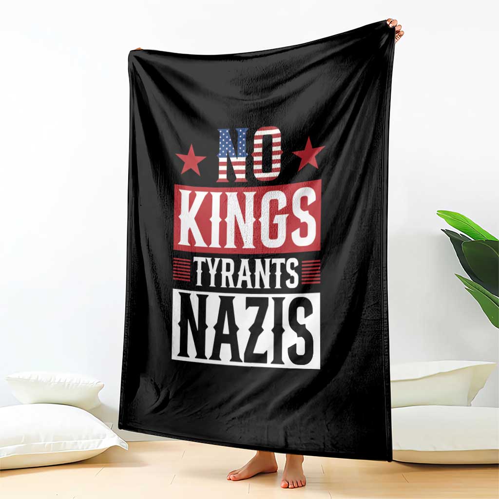 American Democracy Throw Blanket No Kings No Tyrants No Nazis