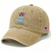 No Kings Abolish ICE Washed Cotton Baseball Cap Anti Authoritarian Protest