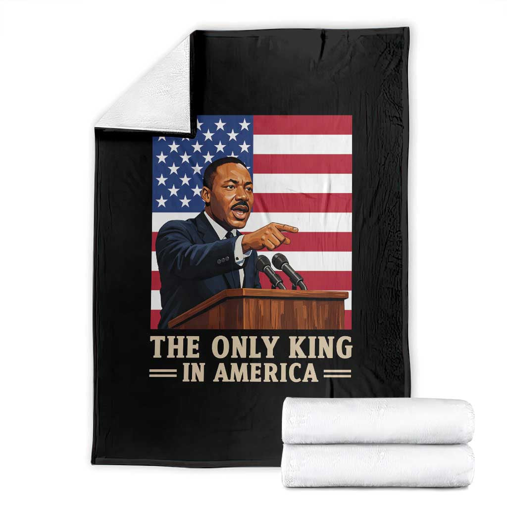 The Only King In America Throw Blanket Honoring Martin Luther King Jr