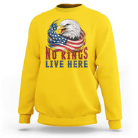 No Kings Live Here Sweatshirt Patriotic American Eagle
