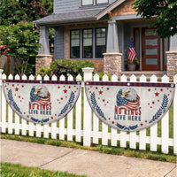 No Kings Live Here Patriotic Fan Flag American Eagle Lover