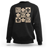 No Kings Wildflower Retro Boho Floral Sweatshirt