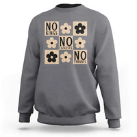 No Kings Wildflower Retro Boho Floral Sweatshirt