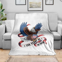 No Kings Throw Blanket USA 250th Anniversary Freedom Eagle